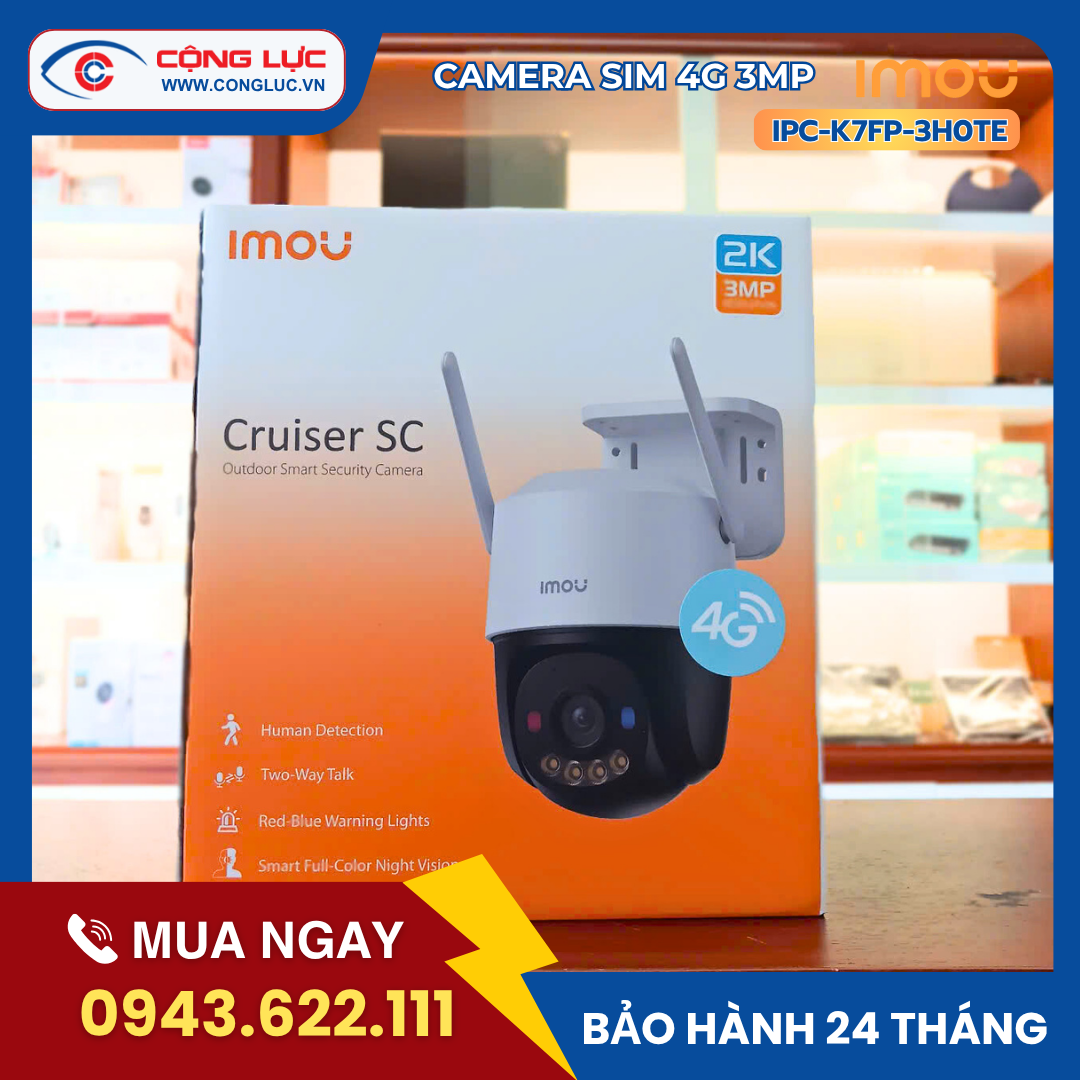 Camera IMOU sim 4G Cruiser SC 4G 3MP IPC-K7FP-3H0TE